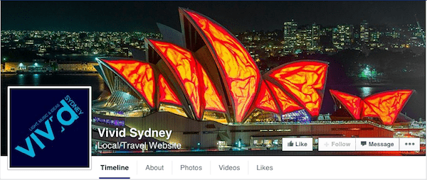 Vivid Sydney - Dedicated Facebook Paged